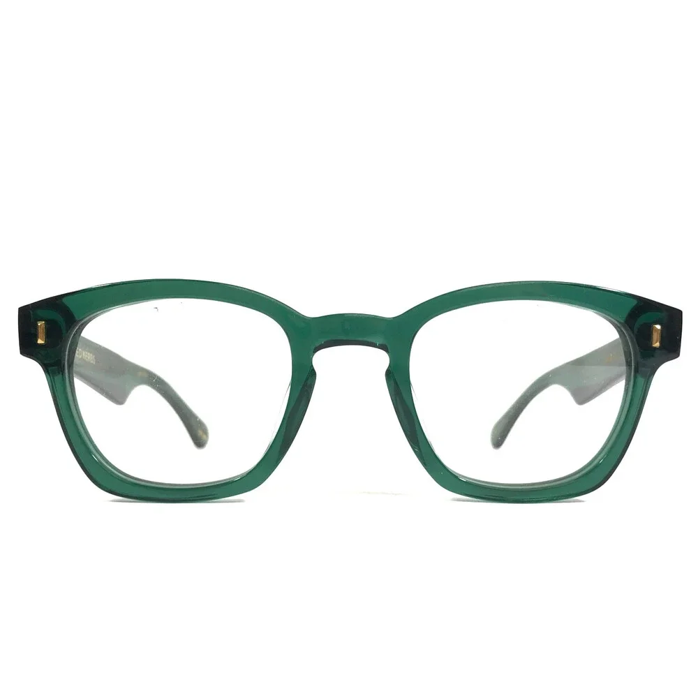 Alfred Kerbs Eyeglasses Frames AMERICA GR Clear Green Square Full Rim 48-24-140